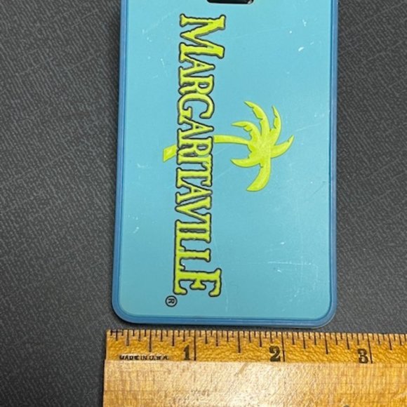 Jimmy Buffet Margaritaville Luggage Backpack ID Tag Blue Green Palm Tree 2.5"x4" - Picture 7 of 10